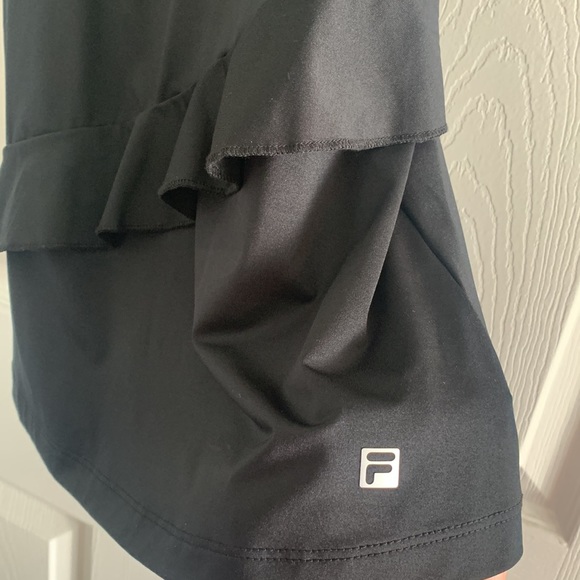 Fila black racer back tank with asymmetrical ruffle size M - Picture 6 of 9